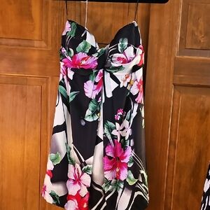 Floral Strapless Dress